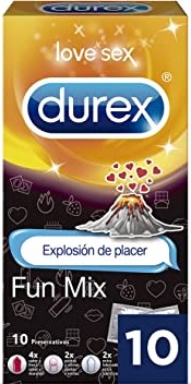 DUREX PRESERVATIVOS FUN MIX EXPLOSION PLACER 10