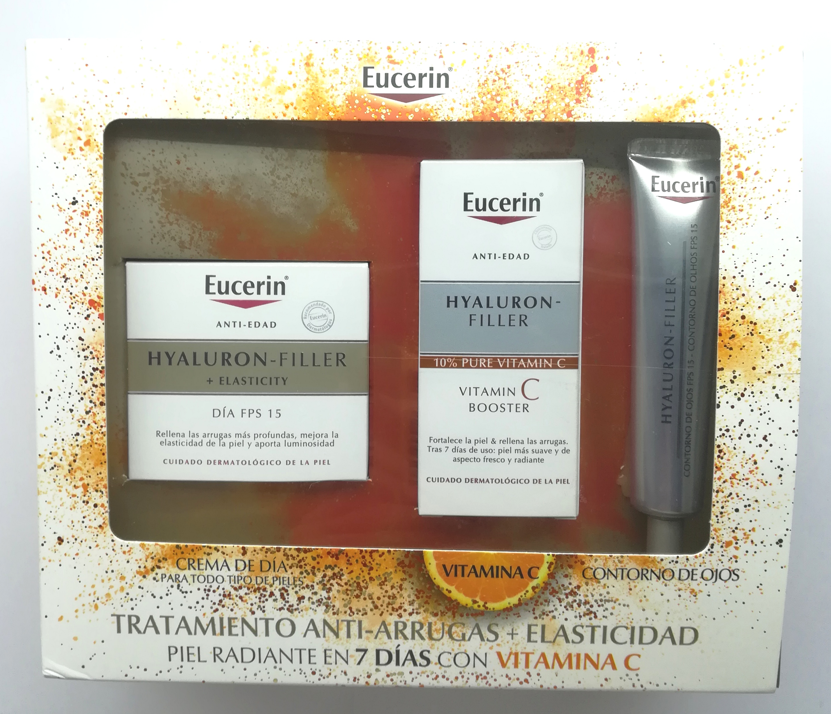 EUCERIN ELASTICITY DIA + VITAMIN C BOOSTER + CONTORNO OJOS REGALO