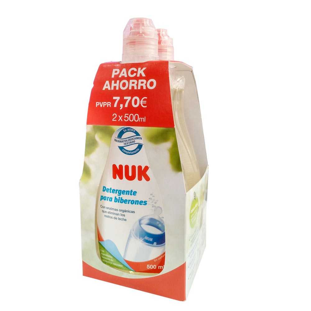 NUK DETERGENTE TETINAS Y BIBERONES 2X500ML PACK AHORRO