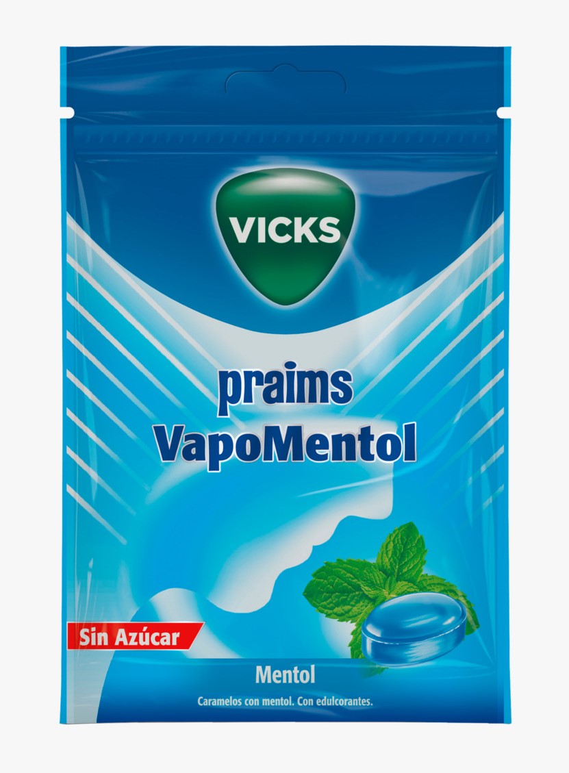 PRAIMS CARAMELOS VAPOMENTOL SIN AZUCAR 72 G