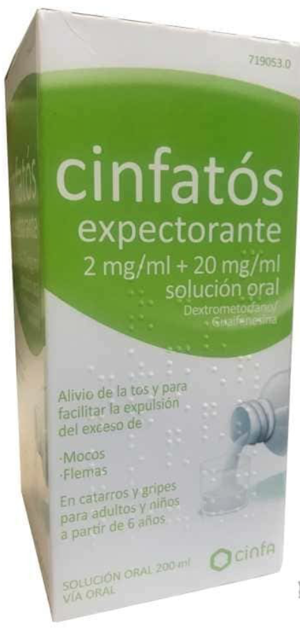 Cinfatos Expectorante Jarabe 2 mg/ml + 20mg/ml