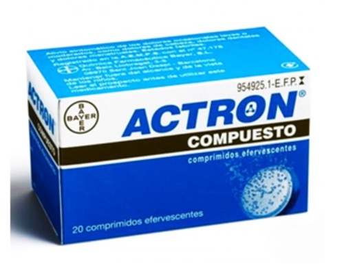 ACTRON COMPUESTO 267 MG/133 MG/40 MG 20 COMPRIMIDOS EFERVESCENTES