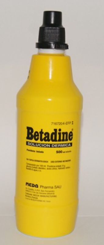 BETADINE 100 mg/ml SOLUCION CUTANEA 1 FRASCO 500 ml
