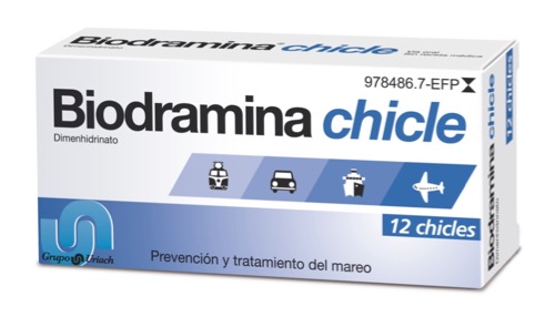 BIODRAMINA 20 MG 12 CHICLES MEDICAMENTOSOS