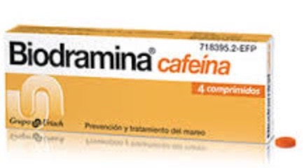 BIODRAMINA CAFEINA 4 COMPRIMIDOS RECUBIERTOS
