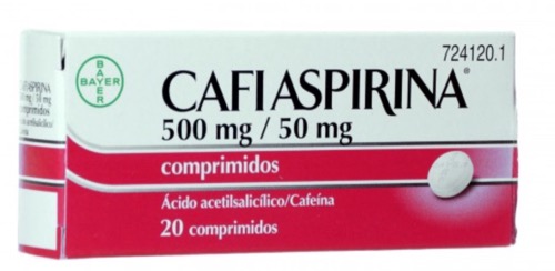 CAFIASPIRINA 500 MG/50 MG 20 COMPRIMIDOS