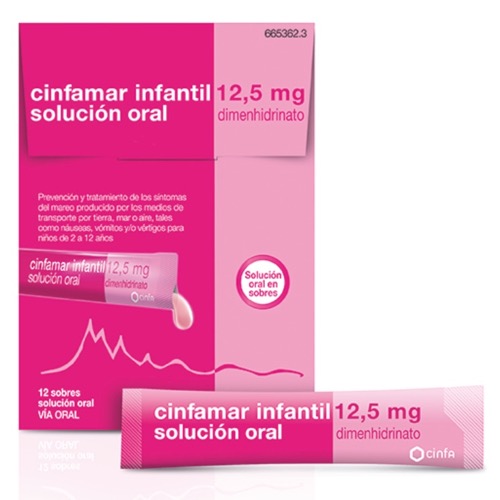 CINFAMAR INFANTIL 12,5 MG 12 SOBRES SOLUCION ORAL 5 ML