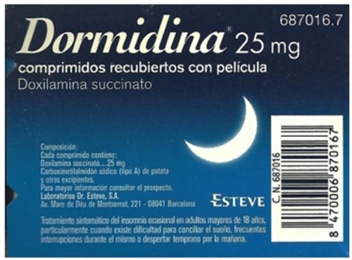 DORMIDINA 25 MG 14 COMPRIMIDOS RECUBIERTOS
