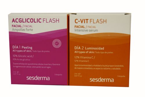 SESDERMA C-VIT FLASH PEELING+LUMINOSIDAD 2 AMP