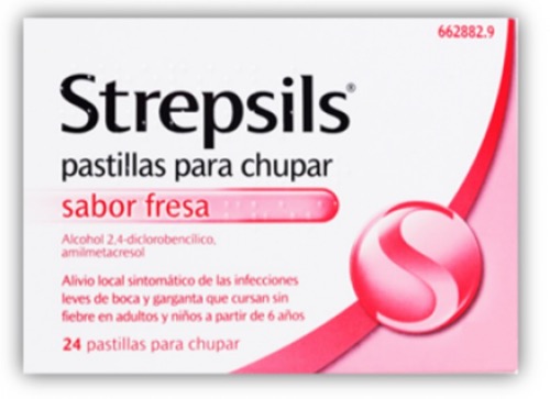 Strepsils 24 pastillas para chupar sabor Fresa