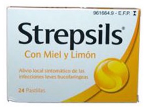 STREPSILS 24 PASTILLAS PARA CHUPAR (SABOR MIEL Y LIMON)