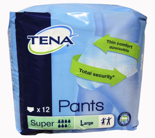 TENA PANTS SUPER TALLA GRANDE 12  UDS